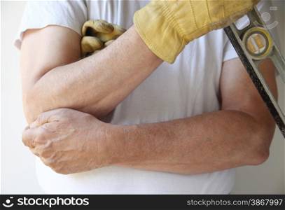 Worker is unable to continue his job due to joint soreness.