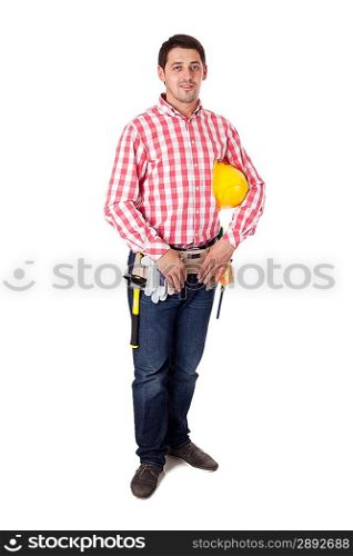 Worker. Isolated over white