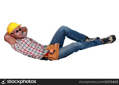 Worker lazing about