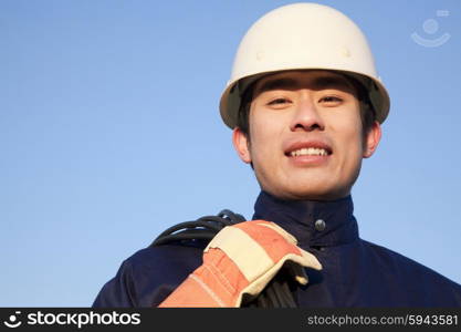 Worker Looking at Camera