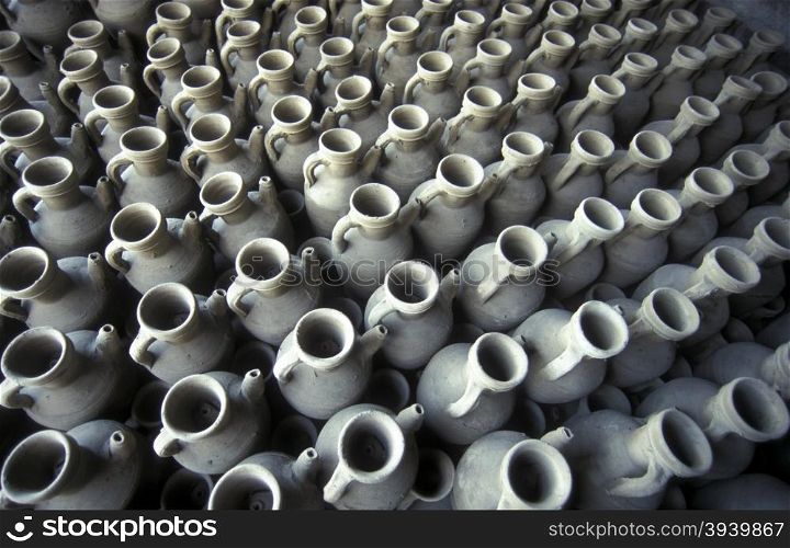 workers in a pottery factory in the old town of Cairo the capital of Egypt in north africa. AFRICA EGYPT CAIRO PEOPLE WORKER POTTERY