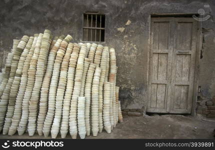 workers in a pottery factory in the old town of Cairo the capital of Egypt in north africa. AFRICA EGYPT CAIRO PEOPLE WORKER POTTERY