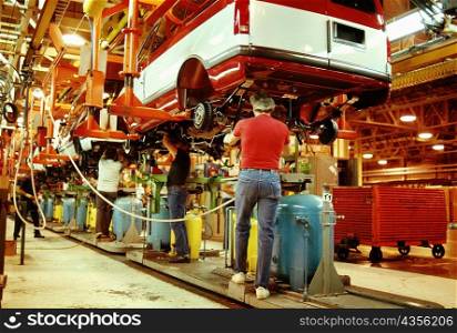 Workers working in a plant, General Motors Plant, Baltimore, Maryland, USA