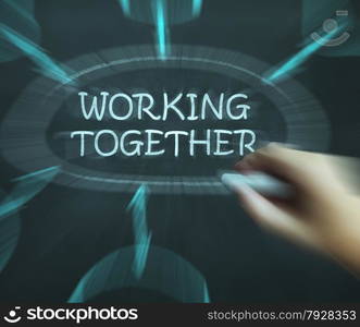 Working Together Diagram Meaning Teams And Cooperating