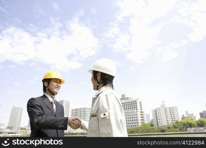 Workman and businessman