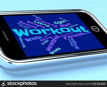 Workout Words Representing Getting Fit And Athletic