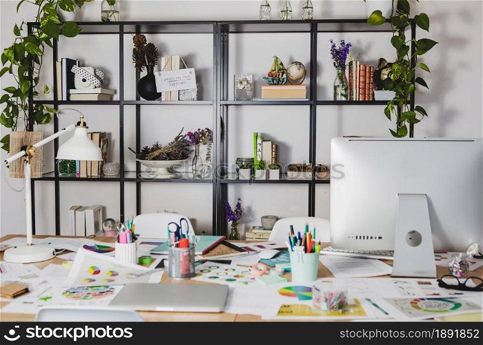 workplace with laptop. Resolution and high quality beautiful photo. workplace with laptop. High quality and resolution beautiful photo concept