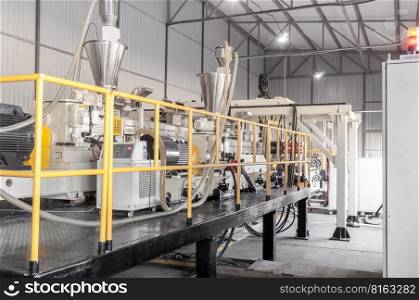 workshop and equipment for the production and fabrication of durable polyethylene and polypropylene for packaging. workshop for production of polypropylene and polyethylene