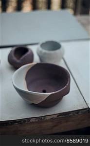 workshop production of ceramic tableware finished products. workshop production of ceramic