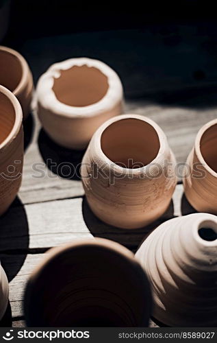 workshop production of ceramic tableware finished products. workshop production of ceramic