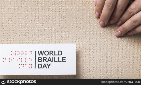 world braille day arrangement view