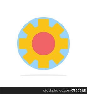 World, Education, Setting, Gear Abstract Circle Background Flat color Icon