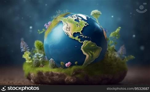 World environment and mother earth day concept with globe
