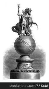 World Exhibition; Goldsmith, vintage engraved illustration. Magasin Pittoresque 1867.