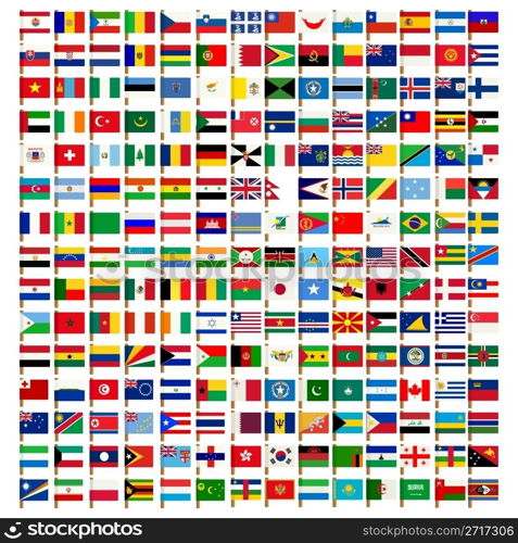 World flag icons, complete set