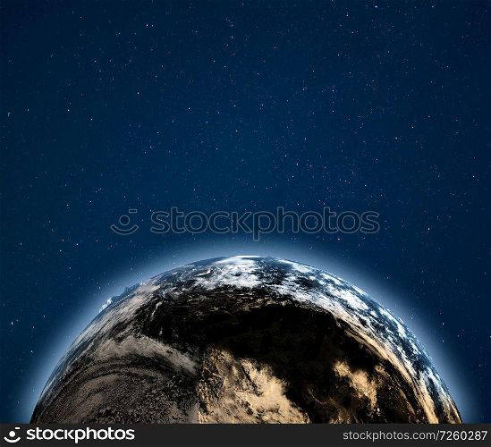 World globe weather background. Elements of this image furnished by NASA. 3d rendering. World globe weather background