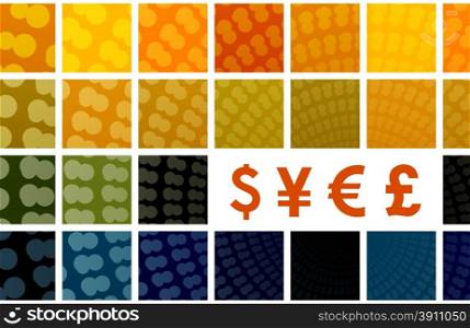 World Major Currency Symbols Sign Art Background. World Currency Symbols