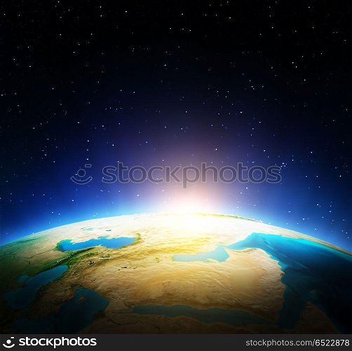 World map 3d rendering planet. World map. Elements of this image furnished by NASA 3d rendering. World map 3d rendering planet