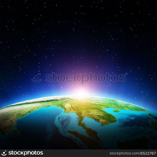 World map 3d rendering. World map. Elements of this image furnished by NASA 3d rendering. World map 3d rendering