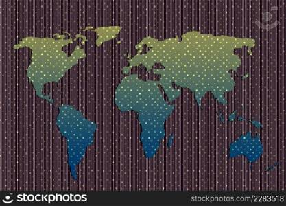 World map design. Earth with continents. Map of europe and america, Asia and Australia. Flat Earth map template for web site pattern, anual report, inphographics.