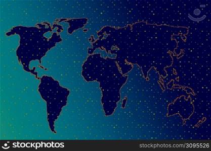 World map design. Earth with continents. Map of europe and america, Asia and Australia. Flat Earth map template for web site pattern, anual report, inphographics.