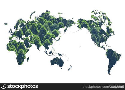 World map made by trees