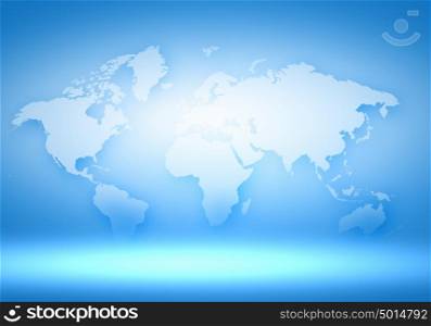World map. World map with continents on the illustration background