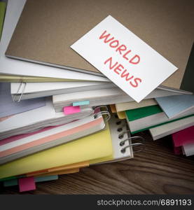 World News; The Pile of Business Documents on the Desk