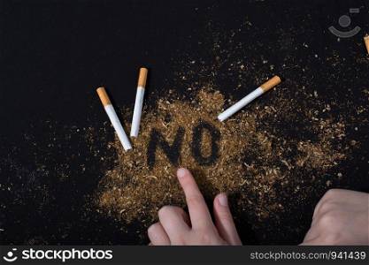 World No Tobacco Day poster for say no smoking concept