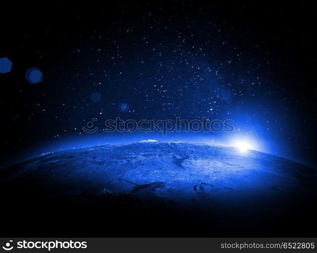 World north 3d rendering. World north. Elements of this image furnished by NASA 3d rendering. World north 3d rendering