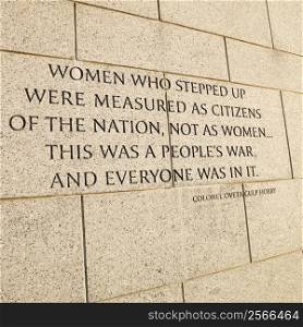 World War II Memorial in Washington, DC, USA.