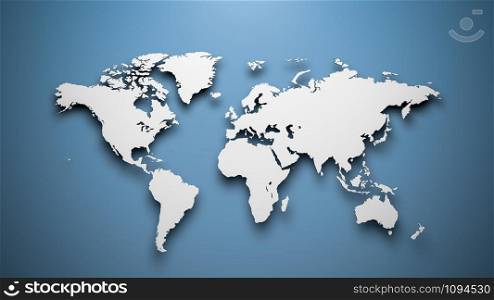 Worldmap on Blue background