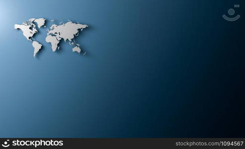 Worldmap on Blue background