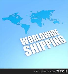Worldwide shipping world map