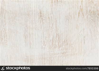 Worn white paint on wood background texture