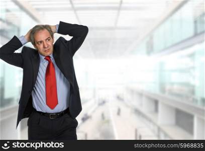 worried businessman at the office