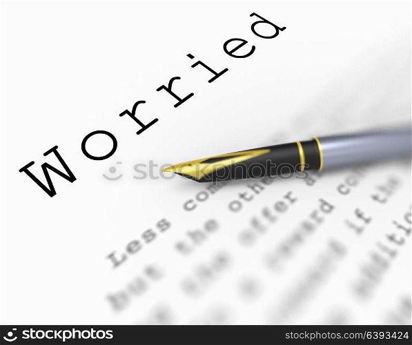 Worried Word Meaning Afraid Troubled Or Concerned