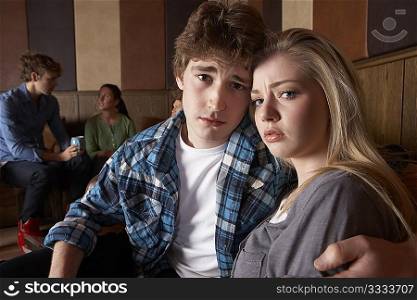 Worried young couple