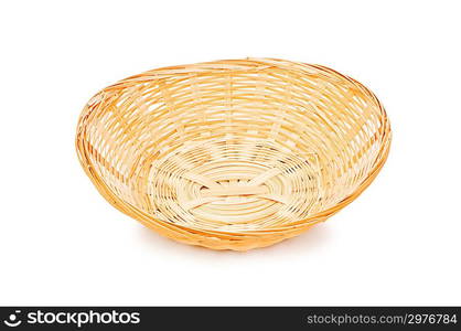 Woven basket isolated on the white background