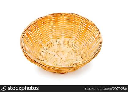 Woven basket isolated on the white background