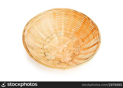 Woven basket isolated on the white background