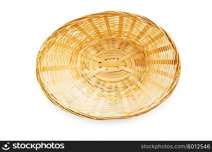 Woven basket isolated on the white background