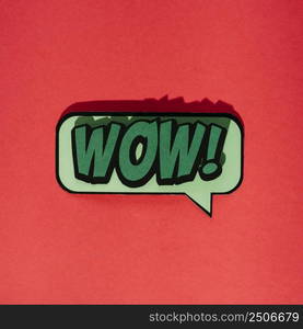 wow message pop art comic style