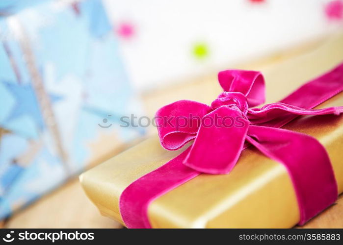 Wrapped Present with Velvet Bow