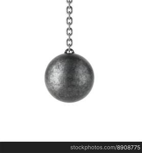 Wrecking ball isolated on a white background.. Wrecking ball