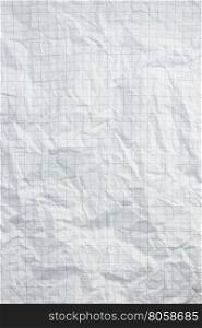wrinkled checked paper as background texture