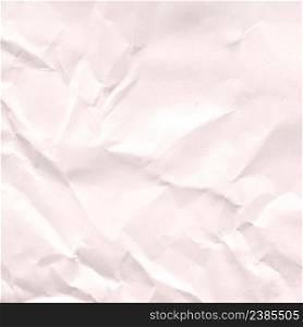 Wrinkled crumpled paper texture or background. Texture of crumpled paper. White paper sheet. Top view with space for your text. Wrinkled paper texture