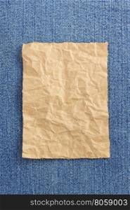 wrinkled parcel paper at jeans texture