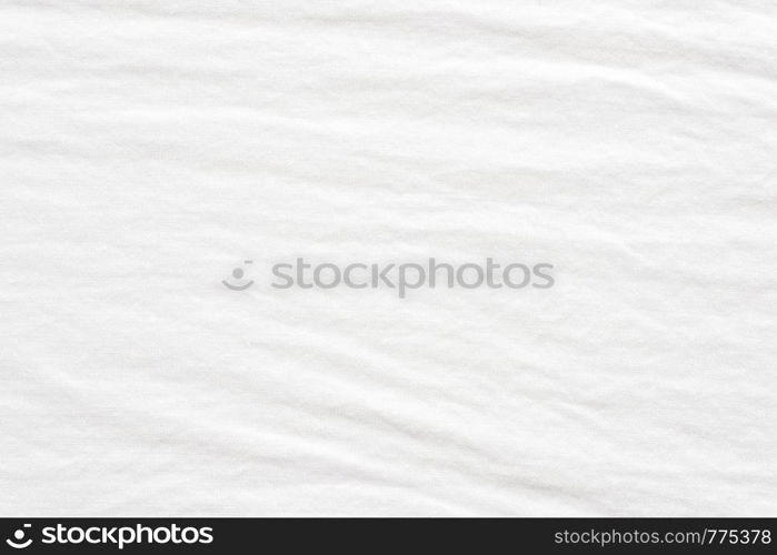 Wrinkled white cotton fabric textured background, Fashion pattern textile design concept background