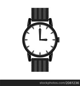Wrist Watch Icon in Classic Design Isolated on White Background.. Wrist Watch Icon in Classic Design Isolated on White Background
